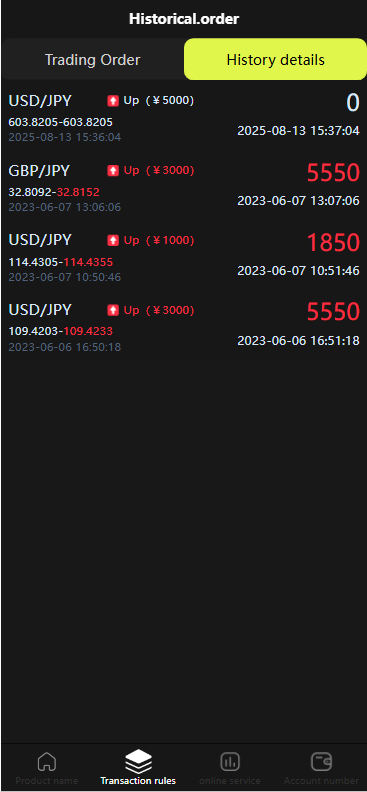 外汇系统前端界面5